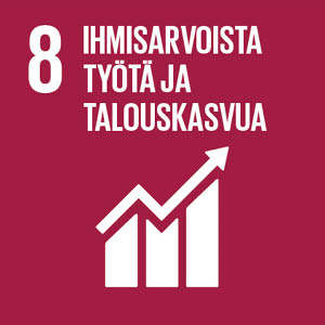 Tavoite 8, ihmisarvoinen työ ja talouskasvu Tavoite 8, ihmisarvoinen työ ja talouskasvu